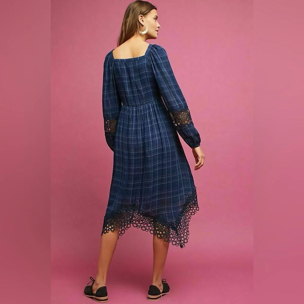 Anthropologie Akemi + Kin Plaid Kerchief Dress – Size 2 - Picture 2 of 12